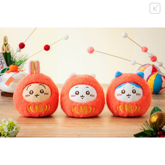 Japan Chiikawa Rolling Tumbler Plush Toy - Hachiware : New Year Collection Daruma - 2