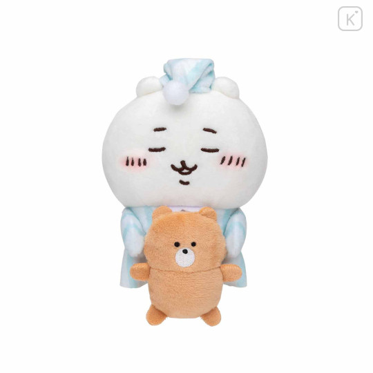 Japan Chiikawa Monitor Plush Toy - Chiikawa : Hook-and-loop Watching from Your Desktop Pajama Bear Sleepy - 1
