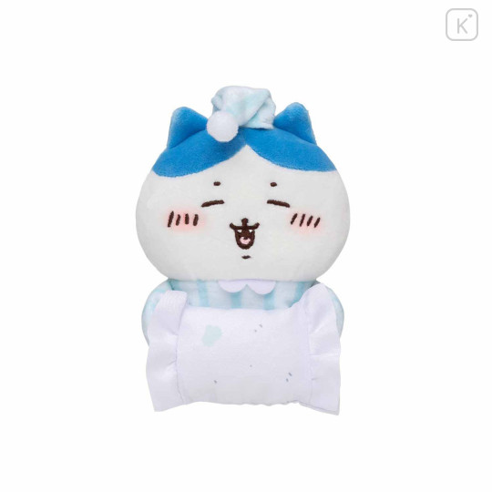 Japan Chiikawa Monitor Plush Toy - Hachiware : Hook-and-loop Watching from Your Desktop Pajama Sleepy - 3
