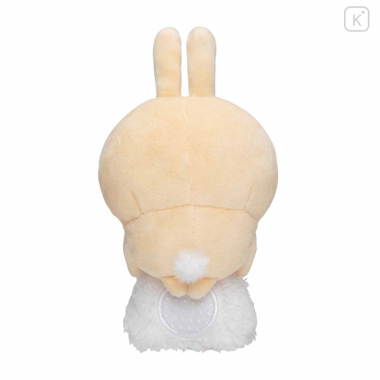 Japan Chiikawa Monitor Plush Toy - Usagi : Hook-and-loop Watching from Your Desktop Onigiri Rice Ball - 4
