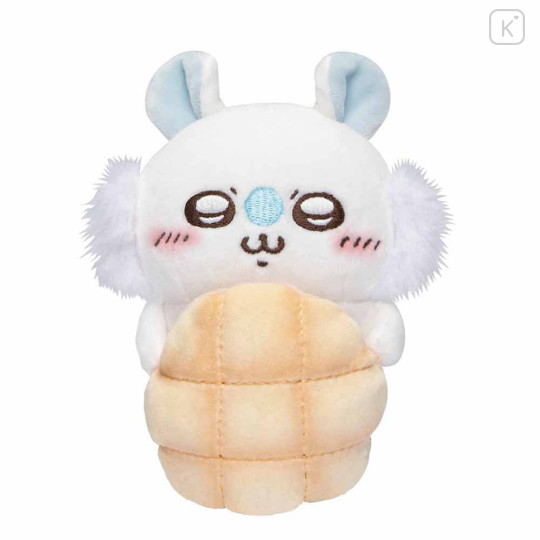Japan Chiikawa Monitor Plush Toy - Momonga : Hook-and-loop Watching from Your Desktop Melon Bread - 4