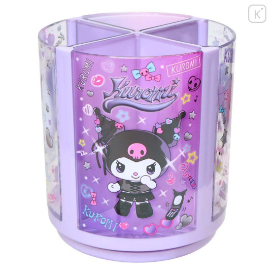 Japan Sanrio Rotating Pen Stand - Kuromi : Twinkle Eyes - 1