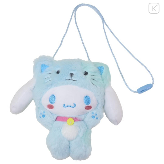 Japan Sanrio Mascot Neck Pouch - Cinnamoroll : Cheers Banzai Series Cat - 1