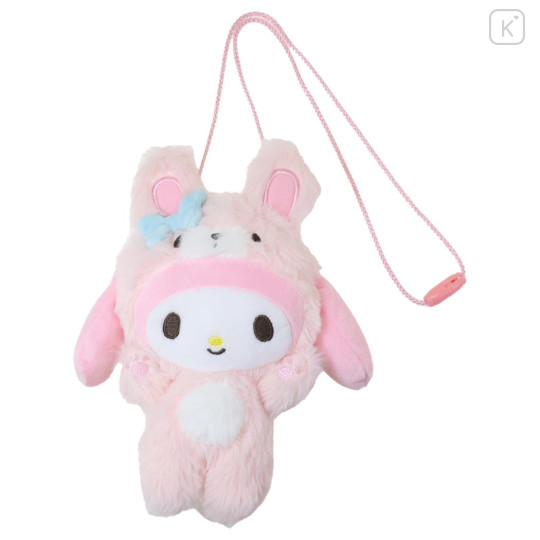 Japan Sanrio Mascot Neck Pouch - My Melody : Cheers Banzai Series Rabbit - 1