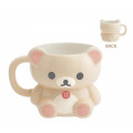 Japan San-X 3D Porcelain Mug - Korilakkuma : Makeup Rilakkuma - 1