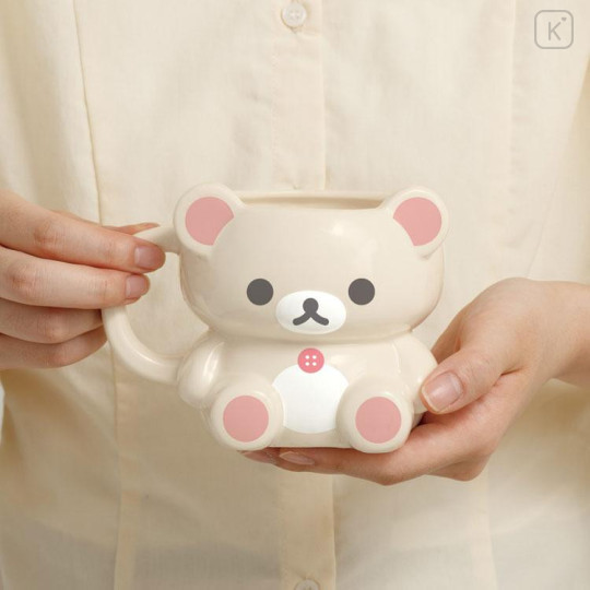 Japan San-X 3D Porcelain Mug - Korilakkuma : Makeup Rilakkuma - 4