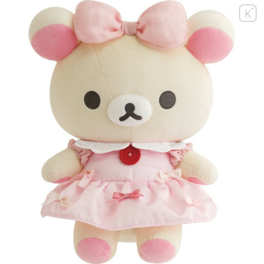 Japan San-X Plush Toy (M) - Korilakkuma : Makeup Rilakkuma Ribbon Dress - 1