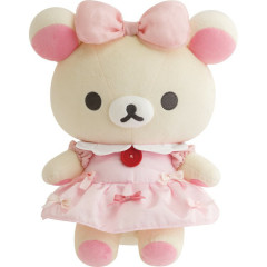 Japan San-X Plush Toy (M) - Korilakkuma : Makeup Rilakkuma Ribbon Dress