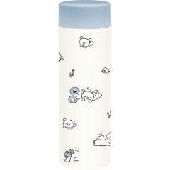 Japan San-X Ultra Lightweight Stainless Steel Bottle 350ml - Kiiroitori & Rilakkuma : Relax White Blue