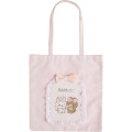 Japan San-X Tote Bag - Chairoikoguma & Korilakkuma : Makeup Rilakkuma Tulle Ribbon Pink - 1