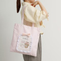Japan San-X Tote Bag - Chairoikoguma & Korilakkuma : Makeup Rilakkuma Tulle Ribbon Pink - 4