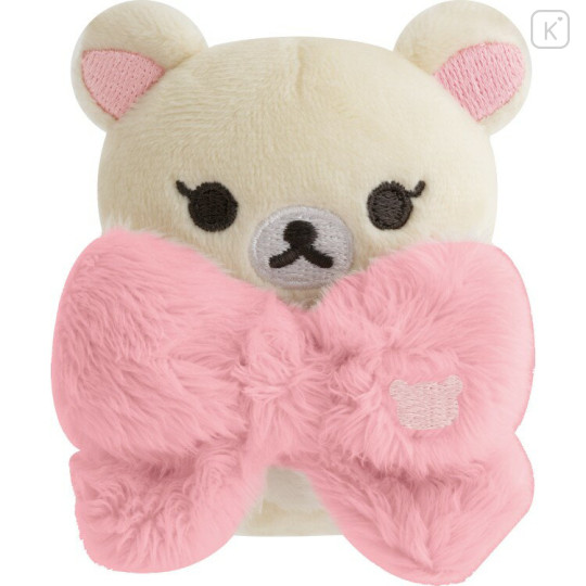Japan San-X Scene Plush Toy - Korilakkuma : Makeup Rilakkuma Mirror & Ribbon Pink Tie - 2