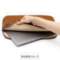 Japan San-X 13 inch Laptop Bag Tablet Case - Rilakkuma : Embroidered Appliques Brown - 3