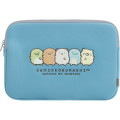 Japan San-X 13 inch Laptop Bag Tablet Case - Sumikko Gurashi : Embroidered Appliques Blue - 1