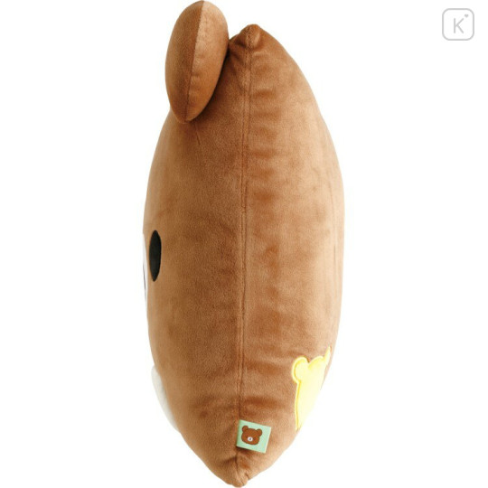 Japan San-X Super Mochimochi Cushion - Chairoikoguma : Rilakkuma Sleeping Together Square Face - 3