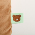 Japan San-X Super Mochimochi Cushion - Chairoikoguma : Rilakkuma Sleeping Together Square Face - 4