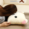 Japan San-X Super Mochimochi Cushion - Chairoikoguma : Rilakkuma Sleeping Together Square Face - 6