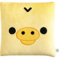 Japan San-X Super Mochimochi Cushion - Kiiroitori : Rilakkuma Sleeping Together Square Face - 1