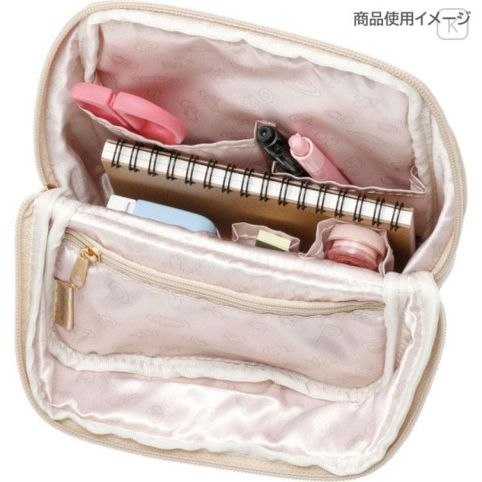 Japan San-X Vertical Cosmetic Pouch - Rilakkuma : Beige Brown Butt - 5