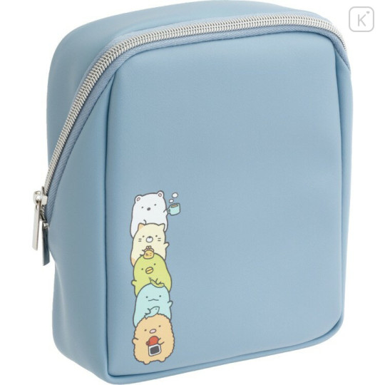 Japan San-X Vertical Cosmetic Pouch - Sumikko Gurashi : Blue - 1