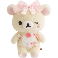 Japan San-X Collectible Plush - Korilakkuma : Makeup Rilakkuma Ribbon Wink