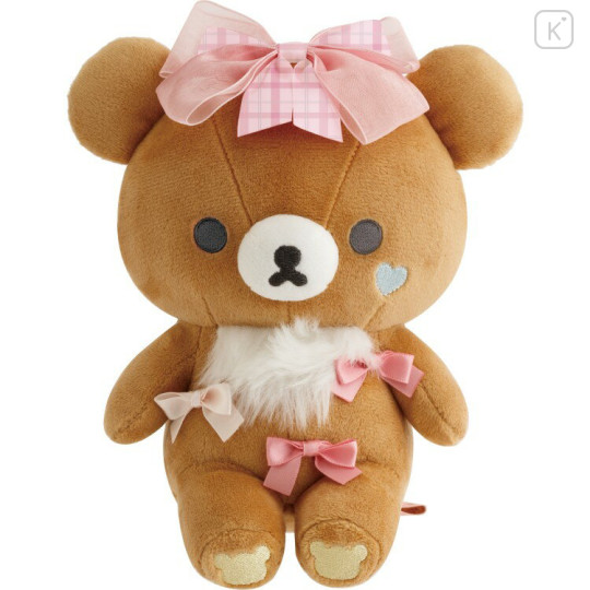 Japan San-X Collectible Plush - Chairoikoguma : Makeup Rilakkuma Ribbon - 1