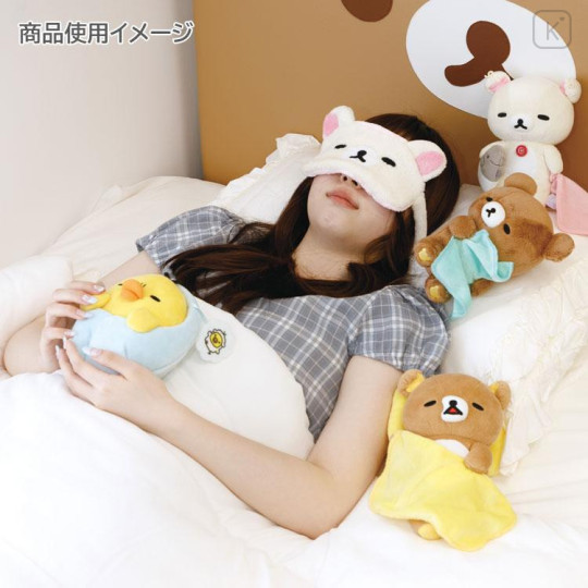 Japan San-X Plush Toy - Kiiroitori : Rilakkuma Sleeping Together Sleepy Head - 4