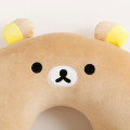 Japan San-X Travel Fluffy Neck Pillow Cushion - Rilakkuma : Rilakkuma Sleeping Together - 4