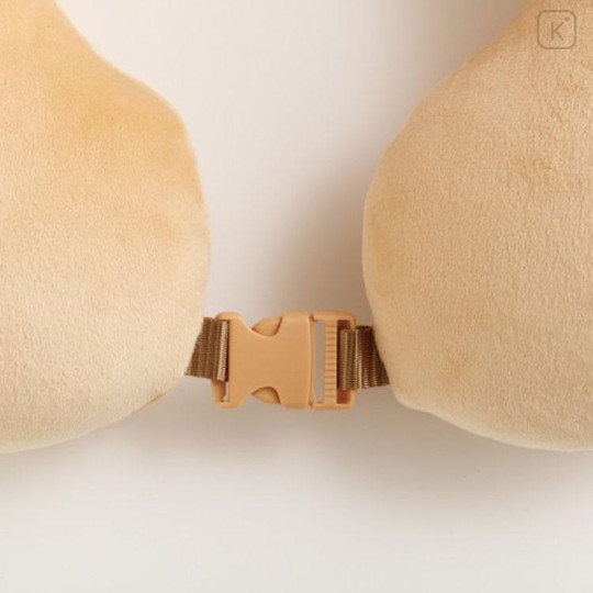 Japan San-X Travel Fluffy Neck Pillow Cushion - Rilakkuma : Rilakkuma Sleeping Together - 5