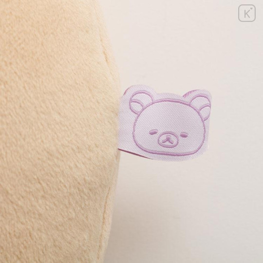 Japan San-X Travel Fluffy Neck Pillow Cushion - Rilakkuma : Rilakkuma Sleeping Together - 6