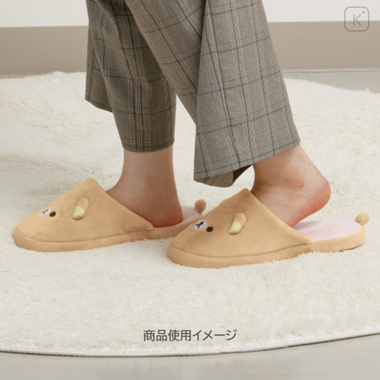Japan San-X Plush Slippers - Rilakkuma : Makeup Rilakkuma With Tail - 3