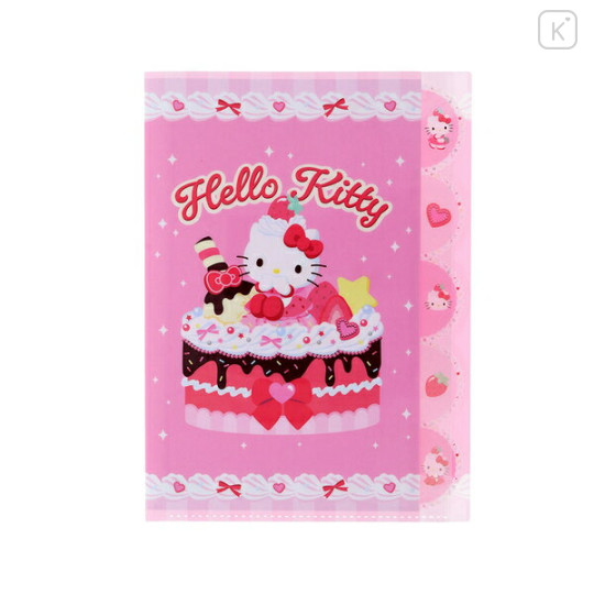 Japan Sanrio 5 Pockets A4 Clear File - Hello Kitty : Y2K Whip - 1