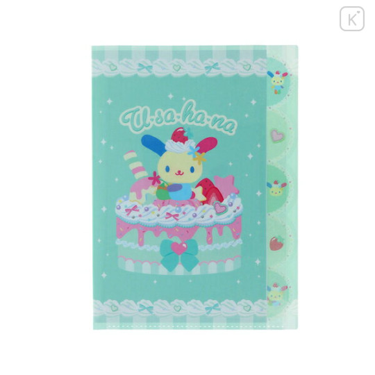 Japan Sanrio 5 Pockets A4 Clear File - Usahana : Y2K Whip - 1