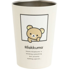 Japan San-X Insulated Stainless Steel Tumbler - Rilakkuma : Beige Brown Butt