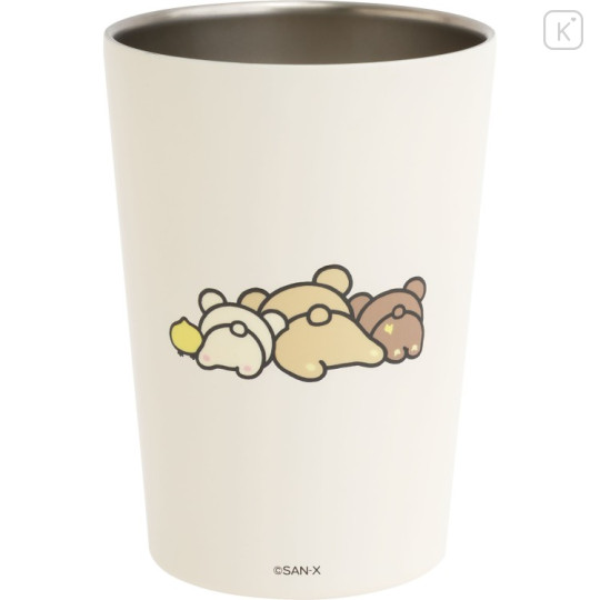 Japan San-X Insulated Stainless Steel Tumbler - Rilakkuma : Beige Brown Butt - 2