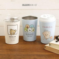 Japan San-X Insulated Stainless Steel Tumbler - Rilakkuma : Beige Brown Butt - 4