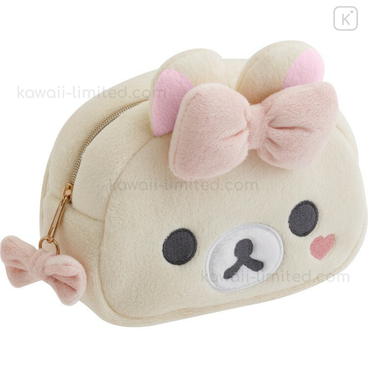 Japan San-X Plush Pouch with Mirror - Korilakkuma : Makeup