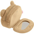 Japan San-X Plush Pouch with Mirror - Rilakkuma : Makeup Rilakkuma Face Ribbon - 3