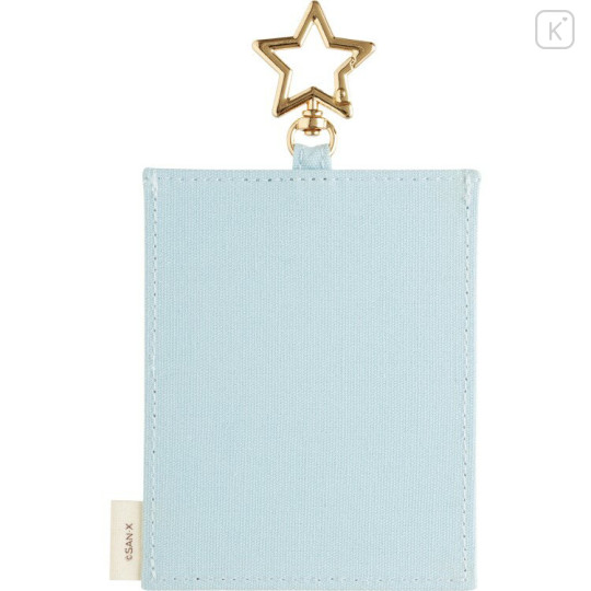 Japan San-X Instant Photo Keychain - Kiiroitori & Rilakkuma : Blue Embroidered Applique Patch - 2