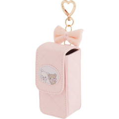Japan San-X Lip Pouch with Carabiner - Chairoikoguma & Korilakkuma : Ribbon Pink
