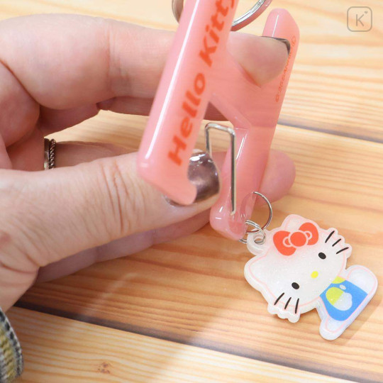 Japan Sanrio Acrylic Carabiner - Hello Kitty : Luminous Alphabet H - 2