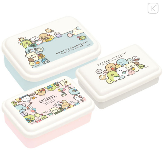 Japan San-X Nesting Food Storage Container Set - Sumikko Gurashi : Sumikko's Favorite - 1