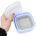 Japan Sanrio Nesting Food Storage Container Set - Cinnamoroll : Ribbon White Blue - 3