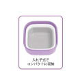 Japan Sanrio Nesting Food Storage Container Set - Kuromi : Ribbon White Purple - 2