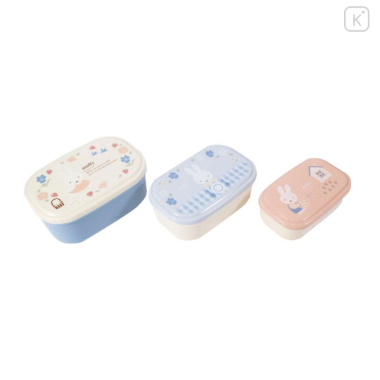 Japan Miffy Nesting Food Storage Container Set - Miffy : British Garden - 1