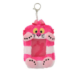 Japan Disney Store Photo Holder Card Case Keychain - Cheshire Cat : Fluffy Heart Pounding