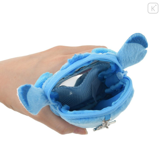 Japan Disney Store Photo Holder Card Case Keychain - Stitch : Fluffy Heart Pounding - 4