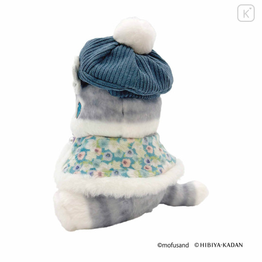 Japan Mofusand Hibiya Kadan Plush Toy - Cape Cat Blue - 5