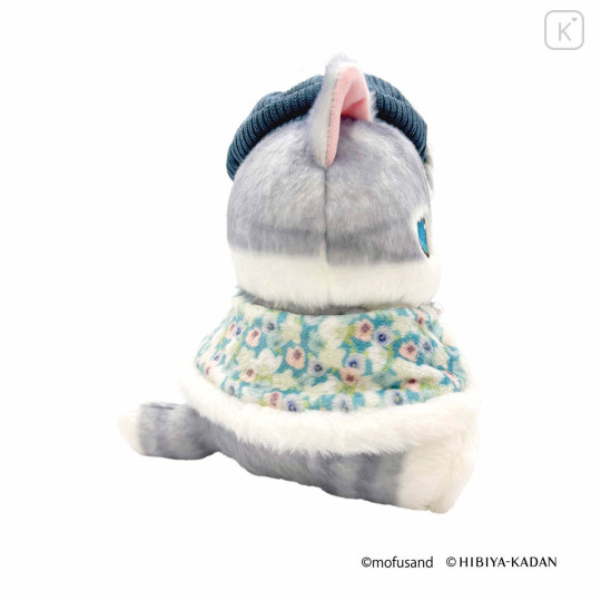 Japan Mofusand Hibiya Kadan Plush Toy - Cape Cat Blue - 6