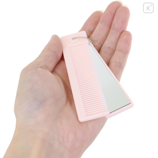 Japan Kirby Folding Compact Comb & Mirror - Kirby : Pink - 2